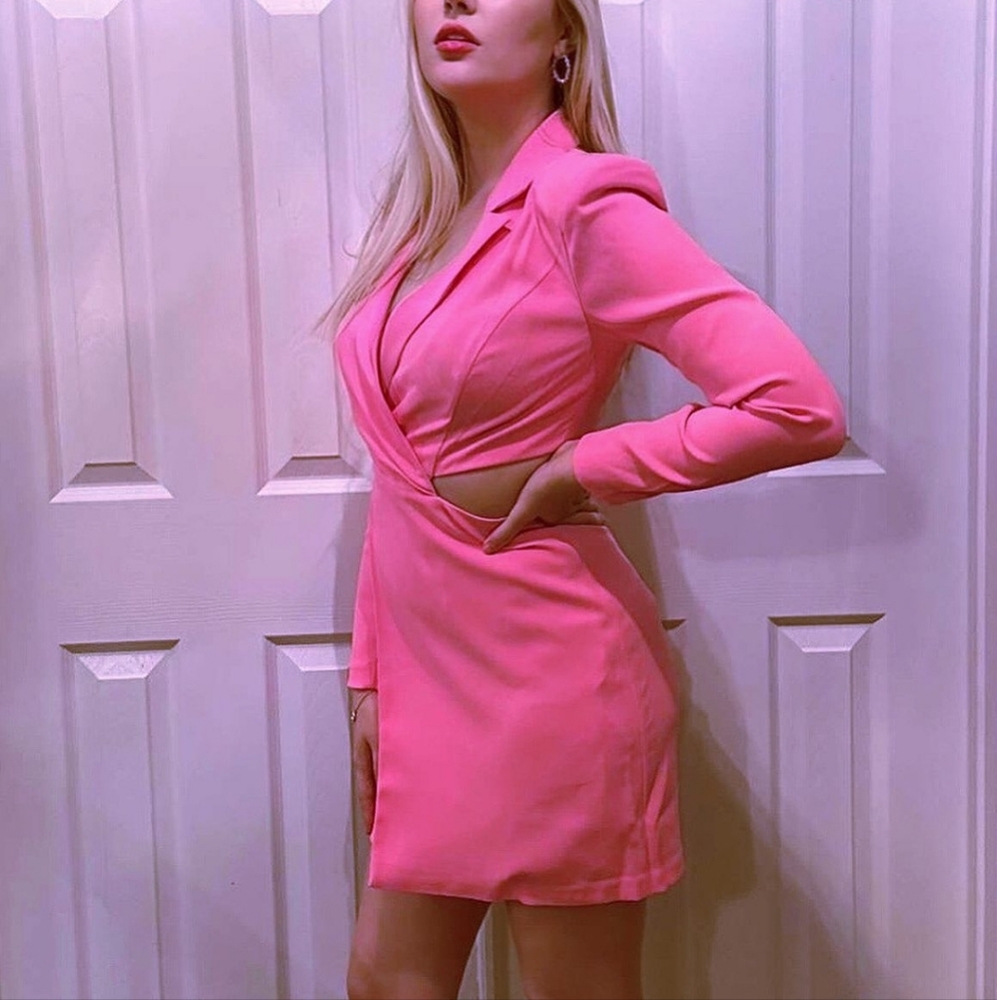 Express pink dress